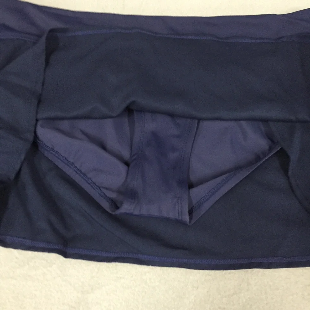 Nike Swim Womens Solid‎ Swim Skort skirt Midnight Navy Large